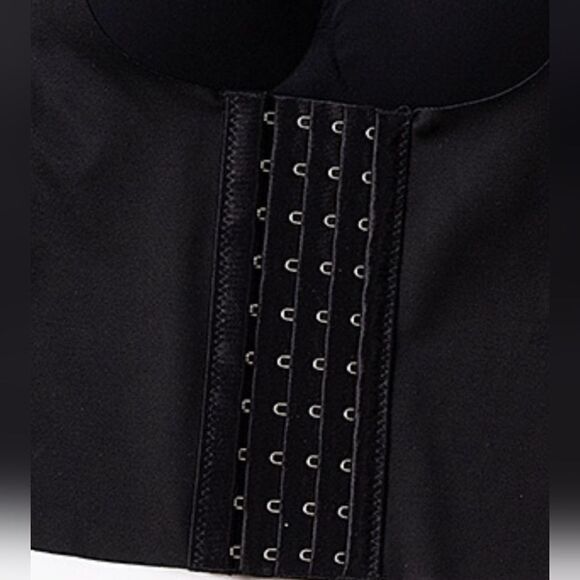 Basic Bae Scoop Neck Shapewear Tank Removable Paddings Black Corset Top - Picture 5 of 5